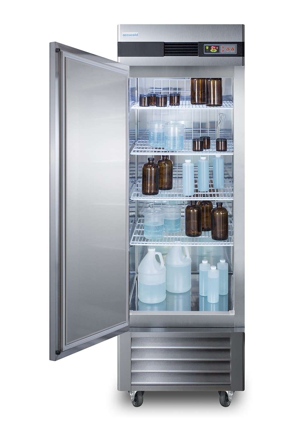 Performance series Pharma-Lab 23 cu.ft. all-refrigerator in stainless steel with left hand door swing